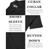 imageCOOFANDY Mens Casual Shirts Short Sleeve Button Down Shirts Fashion Textured Summer Beach ShirtBlack
