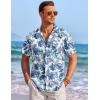 imageCOOFANDY Mens Casual Shirts Short Sleeve Button Down Shirts Fashion Textured Summer Beach ShirtBlue Floral