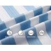 imageCOOFANDY Mens Casual Shirts Short Sleeve Button Down Shirts Fashion Textured Summer Beach ShirtBlue Thick Stripe