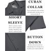 imageCOOFANDY Mens Casual Shirts Short Sleeve Button Down Shirts Fashion Textured Summer Beach ShirtDark Grey