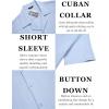 imageCOOFANDY Mens Casual Shirts Short Sleeve Button Down Shirts Fashion Textured Summer Beach ShirtLight Blue