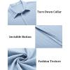 imageCOOFANDY Mens Casual Shirts Short Sleeve Button Down Shirts Fashion Textured Summer Beach ShirtLight Blue