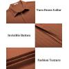 imageCOOFANDY Mens Casual Shirts Short Sleeve Button Down Shirts Fashion Textured Summer Beach ShirtLight Brown