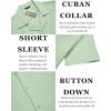imageCOOFANDY Mens Casual Shirts Short Sleeve Button Down Shirts Fashion Textured Summer Beach ShirtLight Green