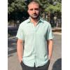 imageCOOFANDY Mens Casual Shirts Short Sleeve Button Down Shirts Fashion Textured Summer Beach ShirtLight Green