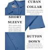 imageCOOFANDY Mens Casual Shirts Short Sleeve Button Down Shirts Fashion Textured Summer Beach ShirtNavy