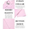 imageCOOFANDY Mens Casual Shirts Short Sleeve Button Down Shirts Fashion Textured Summer Beach ShirtPink