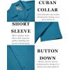 imageCOOFANDY Mens Casual Shirts Short Sleeve Button Down Shirts Fashion Textured Summer Beach ShirtTeal