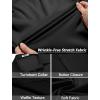 imageCOOFANDY Mens Casual Shirts Short Sleeve Waffle Knit Button Down Shirt Wrinkle Free Summer Beach TopsBlack
