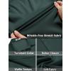 imageCOOFANDY Mens Casual Shirts Short Sleeve Waffle Knit Button Down Shirt Wrinkle Free Summer Beach TopsDark Green