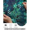 imageCOOFANDY Mens Casual Shirts Short Sleeve Waffle Knit Button Down Shirt Wrinkle Free Summer Beach TopsGreen Leaves