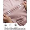 imageCOOFANDY Mens Casual Shirts Short Sleeve Waffle Knit Button Down Shirt Wrinkle Free Summer Beach TopsPink