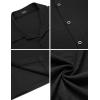 imageCOOFANDY Mens Casual Short Sleeve Button Down Shirt Textured Summer Beach ShirtBlack