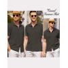 imageCOOFANDY Mens Casual Short Sleeve Button Down Shirt Textured Summer Beach ShirtDark Grey