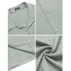 imageCOOFANDY Mens Casual Short Sleeve Button Down Shirt Textured Summer Beach ShirtLight Green