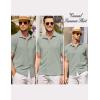 imageCOOFANDY Mens Casual Short Sleeve Button Down Shirt Textured Summer Beach ShirtLight Green