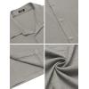 imageCOOFANDY Mens Casual Short Sleeve Button Down Shirt Textured Summer Beach ShirtLight Grey