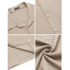 imageCOOFANDY Mens Casual Short Sleeve Button Down Shirt Textured Summer Beach ShirtLight Khaki