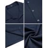 imageCOOFANDY Mens Casual Short Sleeve Button Down Shirt Textured Summer Beach ShirtNavy Blue