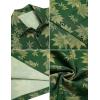imageCOOFANDY Mens Casual Short Sleeve Button Down Shirt Textured Summer Beach ShirtPrinteddark Green