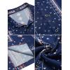 imageCOOFANDY Mens Casual Short Sleeve Button Down Shirt Textured Summer Beach ShirtPrintednavy Blue