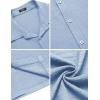 imageCOOFANDY Mens Casual Short Sleeve Button Down Shirt Textured Summer Beach ShirtSky Blue