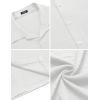 imageCOOFANDY Mens Casual Short Sleeve Button Down Shirt Textured Summer Beach ShirtWhite