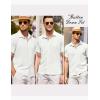 imageCOOFANDY Mens Casual Short Sleeve Button Down Shirt Textured Summer Beach ShirtWhite