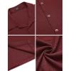 imageCOOFANDY Mens Casual Short Sleeve Button Down Shirt Textured Summer Beach ShirtWine Red