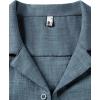 imageCOOFANDY Mens Casual Short Sleeve Button Down Shirts Cuban Linen Textured Shirt Summer Beach WearDark Blue