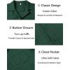 imageCOOFANDY Mens Casual Short Sleeve Button Down Shirts Cuban Linen Textured Shirt Summer Beach WearGreen