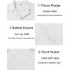 imageCOOFANDY Mens Casual Short Sleeve Button Down Shirts Cuban Linen Textured Shirt Summer Beach WearWhite