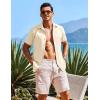 imageCOOFANDY Mens Casual Short Sleeve Button Down Shirts Summer Untucked Wrinkle Free ShirtsBeige