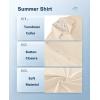 imageCOOFANDY Mens Casual Short Sleeve Button Down Shirts Summer Untucked Wrinkle Free ShirtsBeige