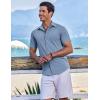 imageCOOFANDY Mens Casual Short Sleeve Button Down Shirts Summer Untucked Wrinkle Free ShirtsBlue