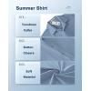 imageCOOFANDY Mens Casual Short Sleeve Button Down Shirts Summer Untucked Wrinkle Free ShirtsBlue