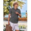 imageCOOFANDY Mens Casual Short Sleeve Button Down Shirts Summer Untucked Wrinkle Free ShirtsDark Grey