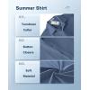 imageCOOFANDY Mens Casual Short Sleeve Button Down Shirts Summer Untucked Wrinkle Free ShirtsDenim Blue