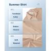 imageCOOFANDY Mens Casual Short Sleeve Button Down Shirts Summer Untucked Wrinkle Free ShirtsKhaki