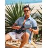 imageCOOFANDY Mens Casual Short Sleeve Button Down Shirts Summer Untucked Wrinkle Free ShirtsLight Blue
