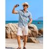 imageCOOFANDY Mens Casual Short Sleeve Button Down Shirts Summer Untucked Wrinkle Free ShirtsLight Blue