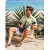imageCOOFANDY Mens Casual Short Sleeve Button Down Shirts Summer Untucked Wrinkle Free ShirtsLight Green
