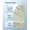 imageCOOFANDY Mens Casual Short Sleeve Button Down Shirts Summer Untucked Wrinkle Free ShirtsLight Green