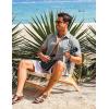 imageCOOFANDY Mens Casual Short Sleeve Button Down Shirts Summer Untucked Wrinkle Free ShirtsLight Grey