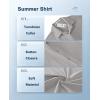 imageCOOFANDY Mens Casual Short Sleeve Button Down Shirts Summer Untucked Wrinkle Free ShirtsLight Grey