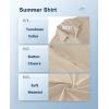 imageCOOFANDY Mens Casual Short Sleeve Button Down Shirts Summer Untucked Wrinkle Free ShirtsLight Khaki