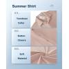 imageCOOFANDY Mens Casual Short Sleeve Button Down Shirts Summer Untucked Wrinkle Free ShirtsLight Pink