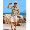 imageCOOFANDY Mens Casual Short Sleeve Button Down Shirts Summer Untucked Wrinkle Free ShirtsOlive Green