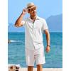 imageCOOFANDY Mens Casual Short Sleeve Button Down Shirts Summer Untucked Wrinkle Free ShirtsWhite