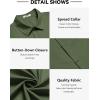 imageCOOFANDY Mens Casual Short Sleeve Button Down Shirts Untucked Dress Shirts Wrinkle Free Summer Wedding Shirts SolidArmy Green